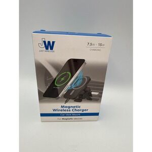 Just Wireless Magnetic Car Vent Charger Unisex OS Black New MagSafe 15W Mount